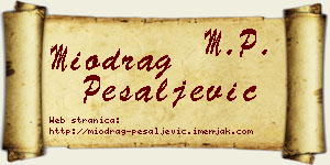 Miodrag Pešaljević vizit kartica